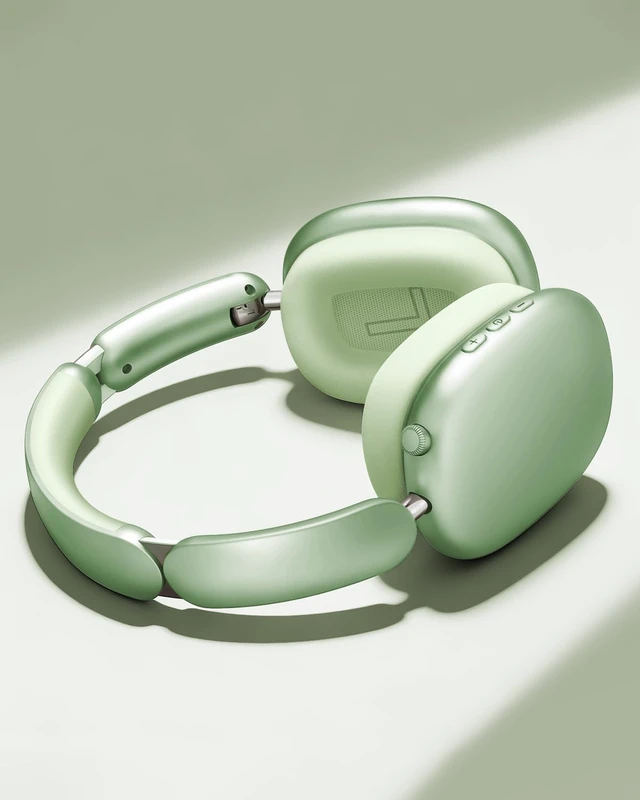 Alt view image 2 of 7 - Y02 Active Noise Cancelling Wireless Headphones, Green Over-Ear, Bluetooth, 60H Playtime,Crystal Clear Calls, Hi-Res Audio, Big Bass, Foldable Lightweight for Travel Home Office