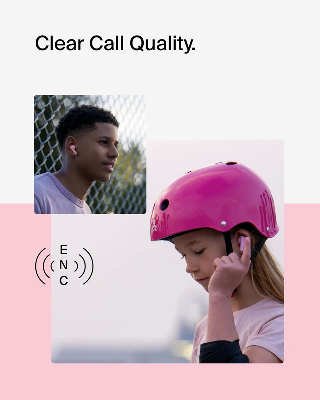 Alt view image 5 of 7 - SoundForm Nano 2 Kids True Wireless Earbuds In-ear Bluetooth earbuds for kids ages 7+, 85dB volume limiter, IPX5, ENC, touch controls, school, travel