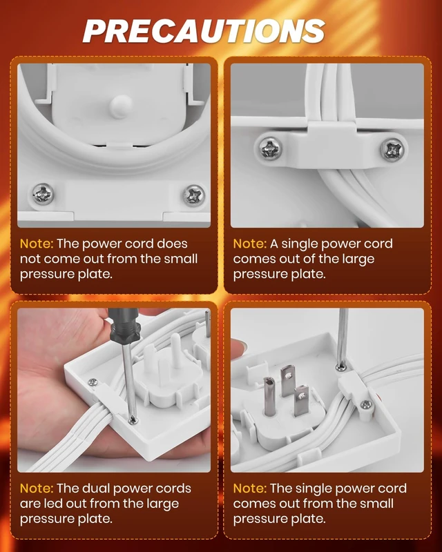 Alt view image 7 of 7 - 8ft Surge Protector, 3 Outlets, 3 USB, Flat Plug, White 3 AC Outlets + 3 USB Ports, Built-In Surge Protection, 8ft Flat Extension Cord, Outlet Concealer for Home & Office