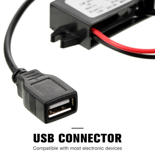 Alt view image 2 of 7 - 30 Pieces 12V/24V to 5V USB Dc Converter Adapter Buck Module Stable 5V/3A Female USB Output, Waterproof Sealed Enclosure, Car Power Converter Regulator, for Automotive and DIY Projects
