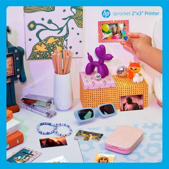 Alt view image 7 of 7 - Sprocket 2x3 Instant Smartphone Photo Printer 75 Sheets Bundle - Bluetooth Portable Color Wireless Mobile Printer (Pink) Zink Sticky-Back Photos
