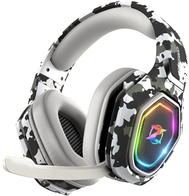 Main image of Wireless Gaming Headset for Ps5, Ps4, PC, Gaming Headphones with Flip Mic and USB-A & USB-C Transmitter, 40Hr Battery Bluetooth Headset for Mobile, Mac, Laptop