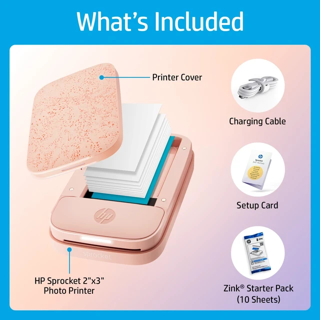 Alt view image 4 of 7 - Sprocket Portable 2x3 Inch Instant Photo Printer (Blush Pink) Print Pictures on Zink Sticky-Backed Paper From Your iOS & Android Device