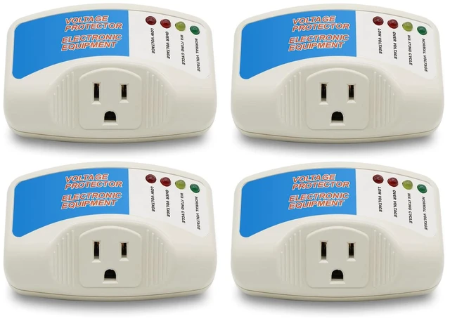Main image of Surge Protector Home Appliance,Single Outlet Power Voltage Protector,Voltage Brownout Outlet Surge Refrigerator 1440 Watts,Voltage Brownout Plug Outlet, 1875W, 120V, 15A(4 Pack)
