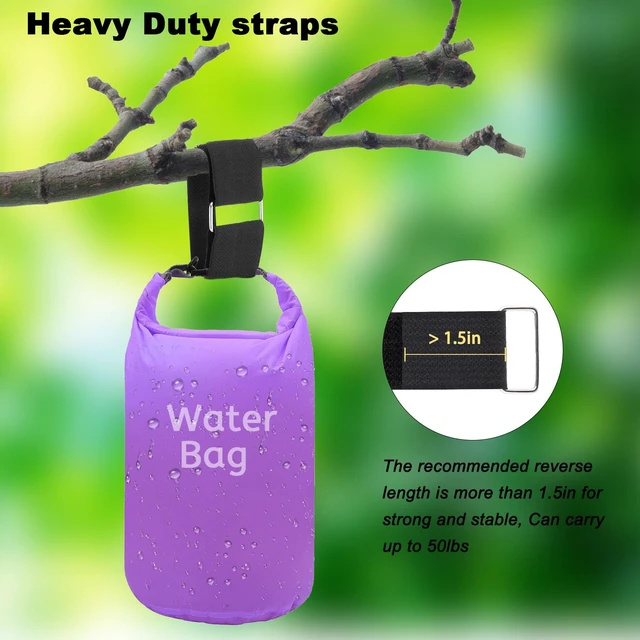 Alt view image 6 of 6 - 1.5"x16ft Hook and Loop Straps with 15 Metal Buckles, Adjustable Fastening Cable Straps, Cut-to-Length Cinch Strap, Reusable Nylon Securing Cord Ties for Organizer or Storage, Black