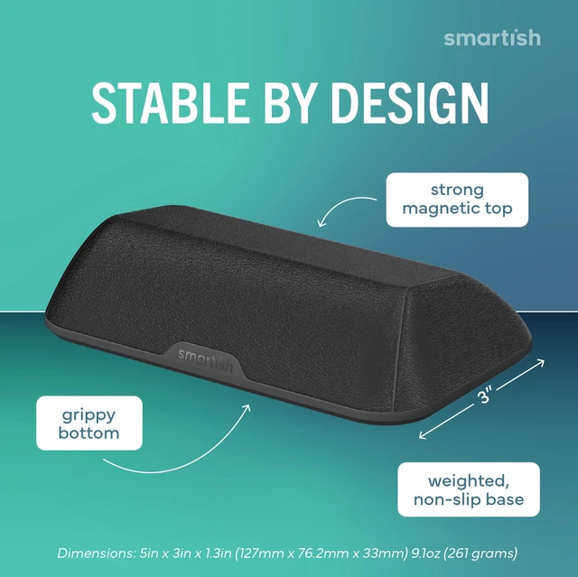 Alt view image 3 of 7 - Magnetic Cord Holder, Bigger Cable Wrangler, Office Desk Organizer Holds 8 Cords, 2 Cable Clips, Weighted Base, Charger Keeper, Phone Charging Cable Management, Nightstand Accessories, Black