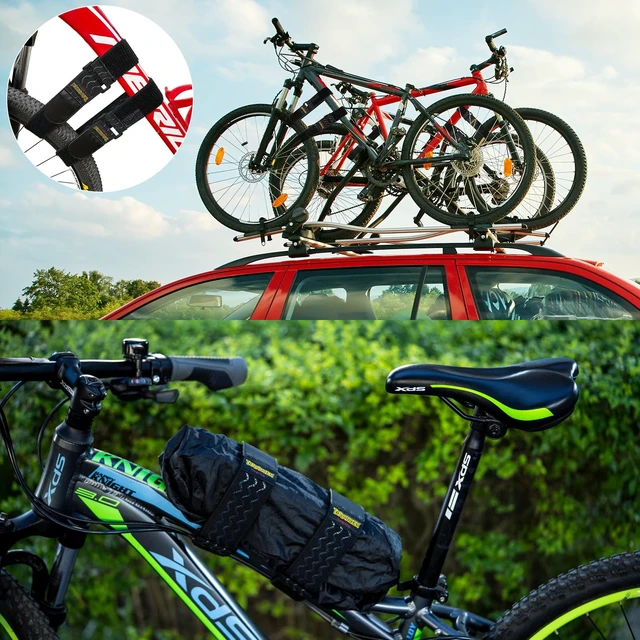 Alt view image 5 of 6 - Elastic Cinch Straps with Anti-Slip Strips, 5 Size Combo(10-Pack) Heavy Duty Hook and Loop Storage Straps for Extension Cords,Cables, Ropes, Hoses, Bikes, RV, Pant Garters,Garage Organization
