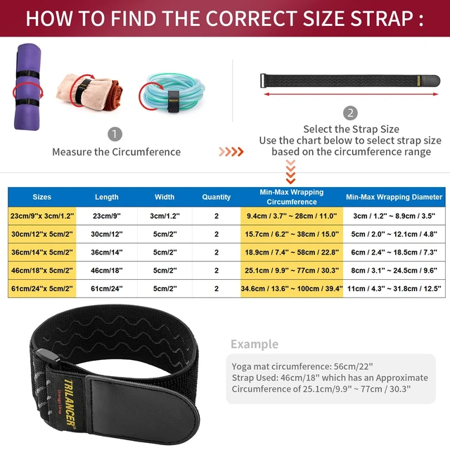 Alt view image 3 of 6 - Elastic Cinch Straps with Anti-Slip Strips, 5 Size Combo(10-Pack) Heavy Duty Hook and Loop Storage Straps for Extension Cords,Cables, Ropes, Hoses, Bikes, RV, Pant Garters,Garage Organization