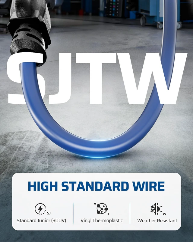 Alt view image 3 of 7 - Ceiling/Wall Mount Retractable Extension Cord Reel with 30FT Cord 16/3 SJTW Power Cord, 3 Lighted Triple Outlets, Works for Garage Shop, 10 Amp Circuit Breaker, Metal Plate, ETL Listed, Blue