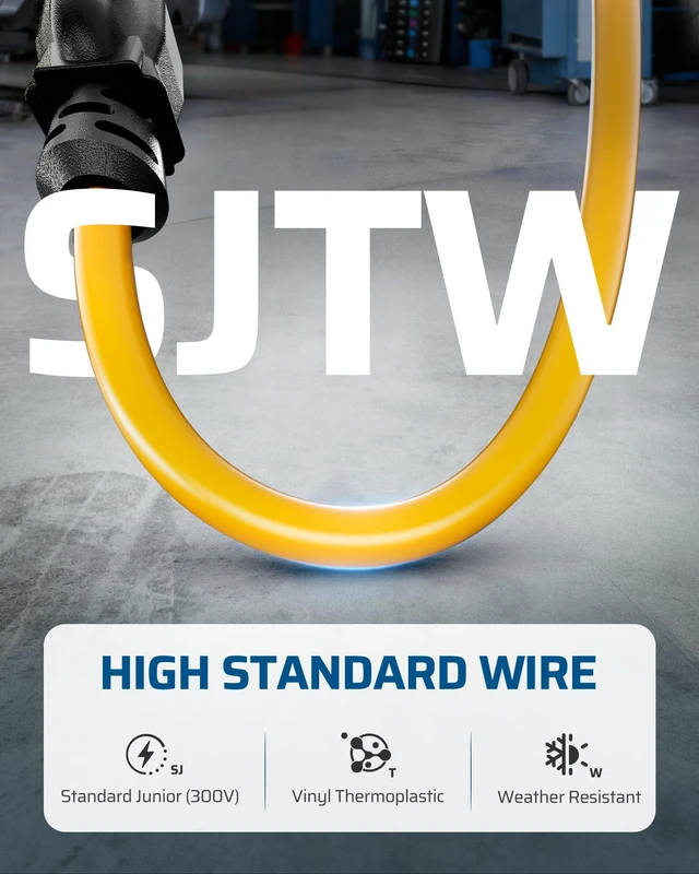 Alt view image 3 of 7 - Ceiling/Wall Mount Retractable Extension Cord Reel with 30FT Cord 16/3 SJTW Power Cord, 3 Lighted Triple Outlets, Work for Garage Shop, 10 Amp Circuit Breaker, Metal Plate, ETL Listed, Yellow