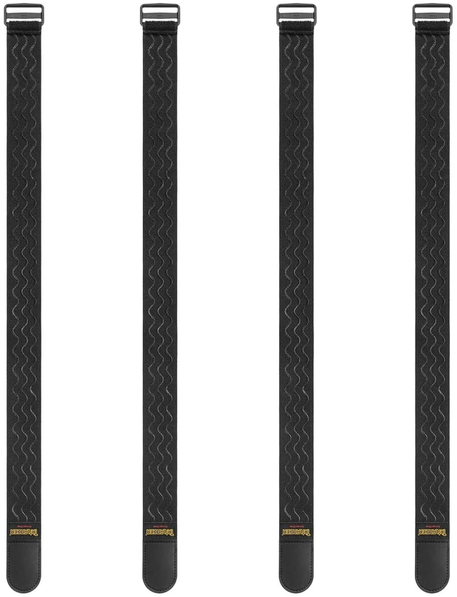 Main image of Elastic Cinch Straps with Anti-Slip Strips, 32'' x 2'' (4 Pack) Multipurpose Hook and Loop Bundling Straps for Hose, Cords, Bike, Luggage, Camping, Yoga Mats