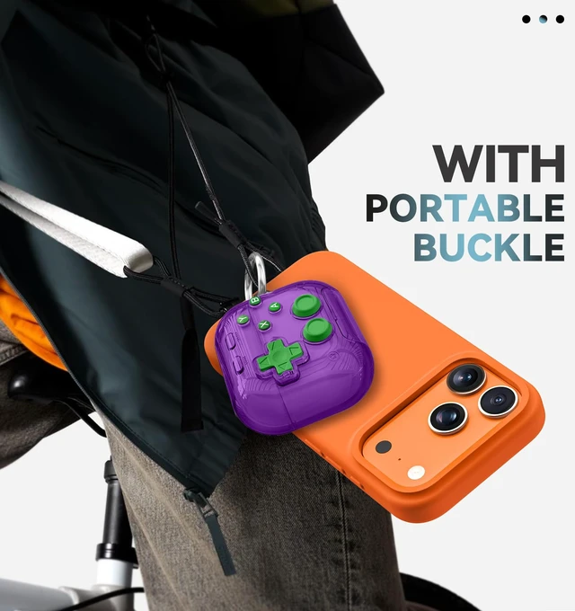 Alt view image 7 of 7 - for AirPods 5/4 Case (2026/2024) with Safety Lock-Clear Purple with Pressable Button, As Phone Stand,Two-Piece Design,Support Wireless,Cool Funny Gifts Case for Women Men to Relief Stress