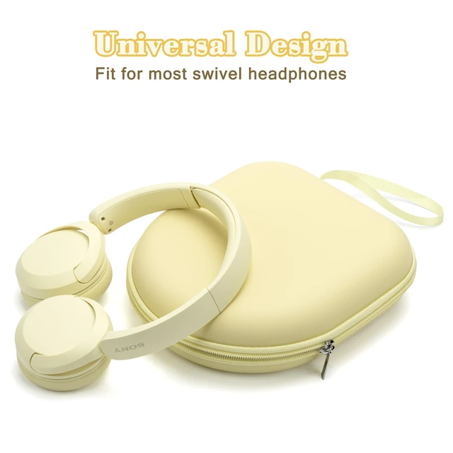 Alt view image 4 of 5 - Ginsco Universal Headphone Case Compatible with JBL Tune 510BT 720BT, Sony WH-CH 720N/WH-CH520, with Sony/JBL/Soundcore Life Q20i Q30/BERIBES/TOZO/KVIDIO etc Wireless Headphones (Butter Yellow)