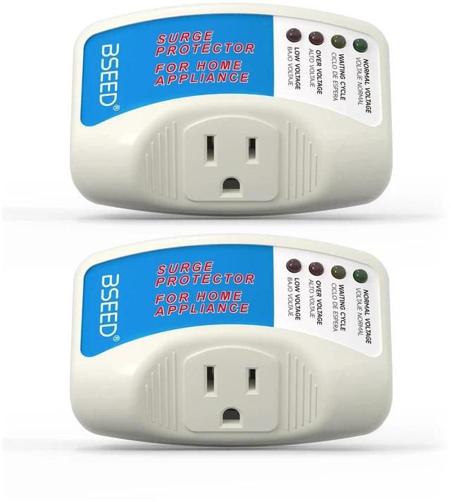 Main image of Voltage Protector, Single Outlet Surge Protector Plug in for Home Appliance Multi Function Plug with Protection Wall Mount Power Suppressor for TV/PC/Refrigerator, 15A, 125V, 1875W, 2 Pack