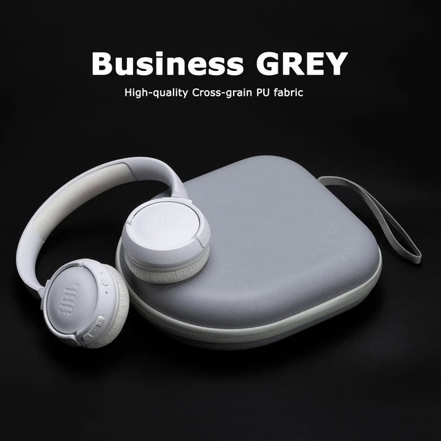 Alt view image 6 of 7 - Ginsco Universal Headphone Case Compatible with JBL Tune 510BT 720BT, Sony WH-CH 720N/WH-CH520, with Bose/JBL/Soundcore Life Q20i Q30/BERIBES/TOZO/KVIDIO etc. Waterproof Carrying Case (Gray White)