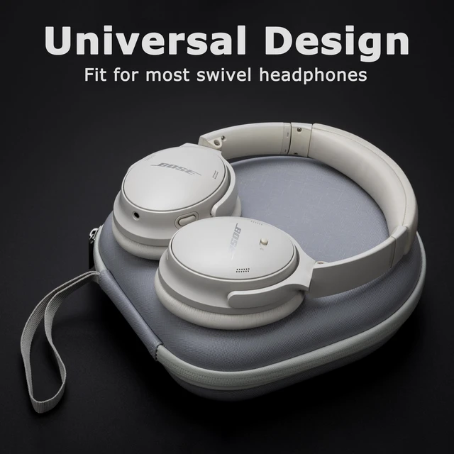 Alt view image 2 of 7 - Ginsco Universal Headphone Case Compatible with JBL Tune 510BT 720BT, Sony WH-CH 720N/WH-CH520, with Bose/JBL/Soundcore Life Q20i Q30/BERIBES/TOZO/KVIDIO etc. Waterproof Carrying Case (Gray White)