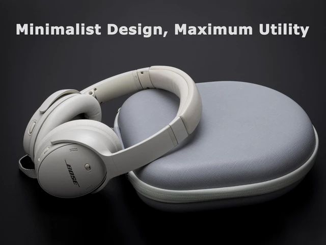 Alt view image 4 of 7 - Ginsco Universal Headphone Case Compatible with JBL Tune 510BT 720BT, Sony WH-CH 720N/WH-CH520, with Bose/JBL/Soundcore Life Q20i Q30/BERIBES/TOZO/KVIDIO etc. Waterproof Carrying Case (Gray White)