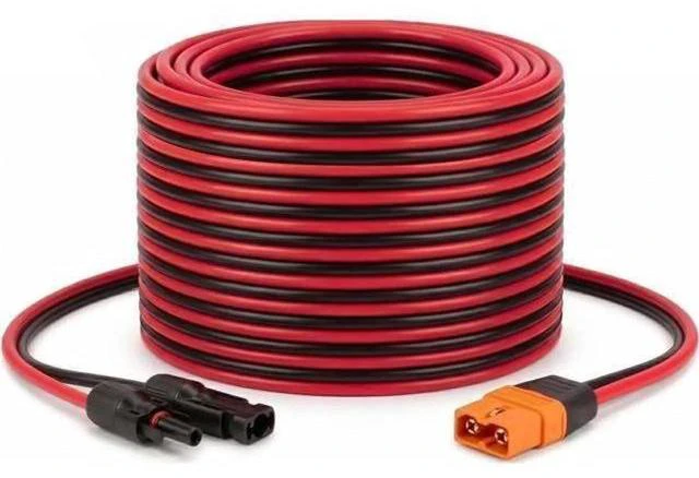 Alt view image 2 of 6 - MC4 to XT60i Cable, 12AWG 10M(33FT) Solar Panel Adapter Wire, MC4 Male Female to XT60i-F Female Connector Extension Cord for Portable Power Station, Solar Generator, Off-Grid Solar System