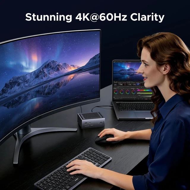 Alt view image 5 of 7 - UGREEN Revodok NVMe Docking Station 10-in-1 USB-C Hub 4K@60Hz HDMI, M.2 NVMe SSD Enclosure, 10Gbps USB-C/A, 100W PD Charging, Gigabit Ethernet, SD/TF for MacBook M5, Mac mini M4, Windows Laptop