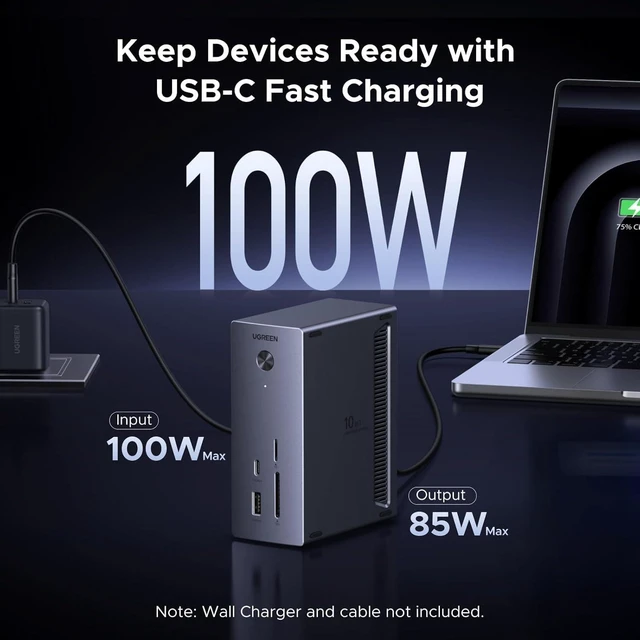 Alt view image 7 of 7 - UGREEN Revodok NVMe Docking Station 10-in-1 USB-C Hub 4K@60Hz HDMI, M.2 NVMe SSD Enclosure, 10Gbps USB-C/A, 100W PD Charging, Gigabit Ethernet, SD/TF for MacBook M5, Mac mini M4, Windows Laptop