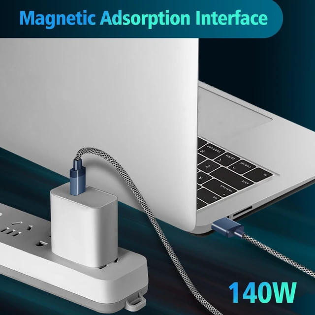 Alt view image 2 of 5 - JHXG 140W USB C to Mag 3 Fast Charging Cable 6.6ft Compatible MacBook Air 2022 M2, MacBook Pro 2021 M1 Pro & Max Chip 14" 16", MacBook Pro 2023 M2 Pro & Max Chip 14" 16", Safe 3 Cable for MacBook