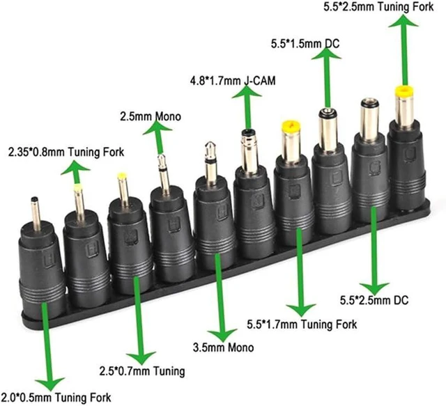 Alt view image 4 of 6 - 38 PCS Universal Laptop DC Power Adapter Tips 5.5 mm x 2.1 mm DC AC Power Adapter Kits Connector for Thinkpad Power Supply Plug Jack Sets
