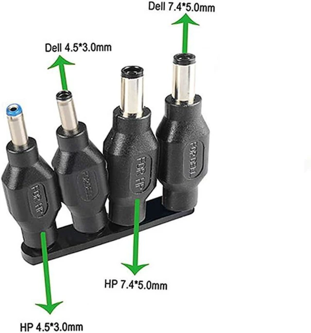 Alt view image 6 of 6 - 38 PCS Universal Laptop DC Power Adapter Tips 5.5 mm x 2.1 mm DC AC Power Adapter Kits Connector for Thinkpad Power Supply Plug Jack Sets