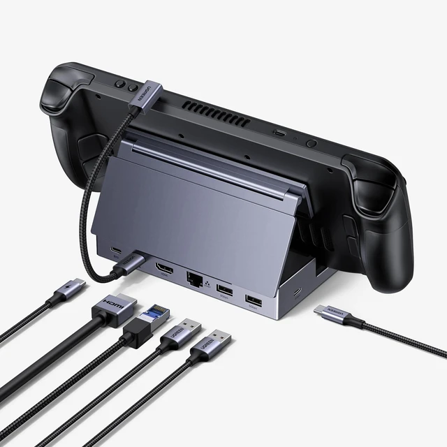 Alt view image 8 of 14 - UGREEN Steam Deck Dock 6-in-1 4K@120Hz HDMI 2.1, 100W PD, USB-A & USB C 3.0, Gigabit Ethernet, Dock for Rog Xbox Ally 2025, Steam Deck, ROG Ally, Region Go, MacBook