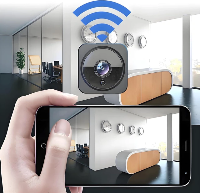 Alt view image 4 of 6 - Hidden Camera Wireless,HD Mini spy Camera for Office& Home Security Small Hidden Micro Camera with Night Vision Compatible with iOS & Android