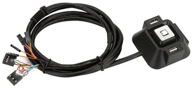 Main image of Computer PC Case Power Supply on/off Reset Button Switch with Double USB and Double Audio 1.2m Length Cable