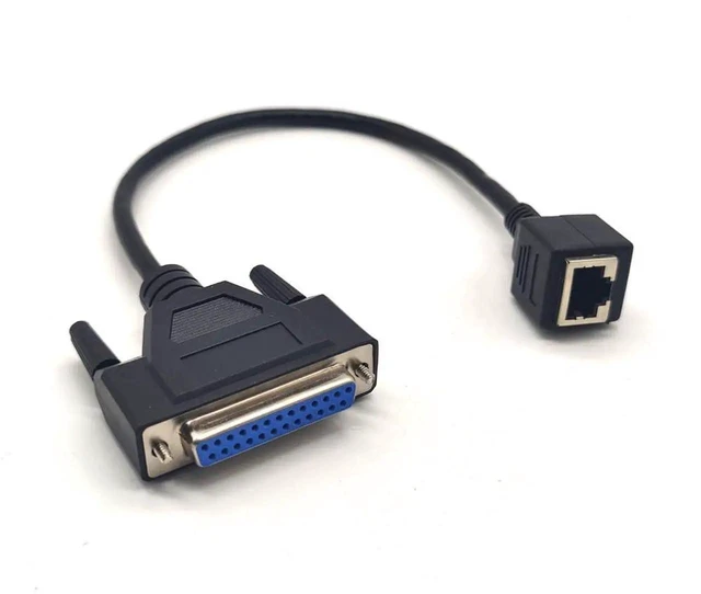 Alt view image 4 of 7 - RJ45 to DB25 Female Serial Console Cable Adapter Extension Cable 30CM