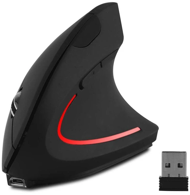 Main image of Wireless Vertical Mouse, Wireless Ergonomic Vertical Mouse, 2.4G High Precision Optical Mice 800/1200/1600DPI for PC Laptop Desktop Mac (Ergonomic Mouse-Rechargeable)