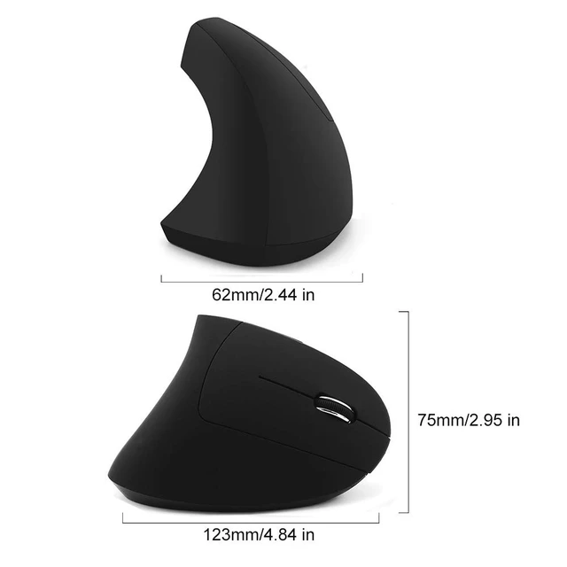 Alt view image 6 of 7 - Wireless Vertical Mouse, Wireless Ergonomic Vertical Mouse, 2.4G High Precision Optical Mice 800/1200/1600DPI for PC Laptop Desktop Mac (Ergonomic Mouse-Rechargeable)