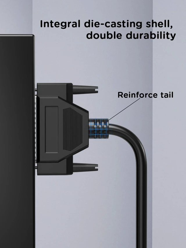 Alt view image 5 of 5 - JUXINICE DB37 Cable Copper D-Sub 37 Pin Cord Shielded, D-Sub 37Pin Male to Male Cord 5FT, DB37 Extension Cable- Black 5'