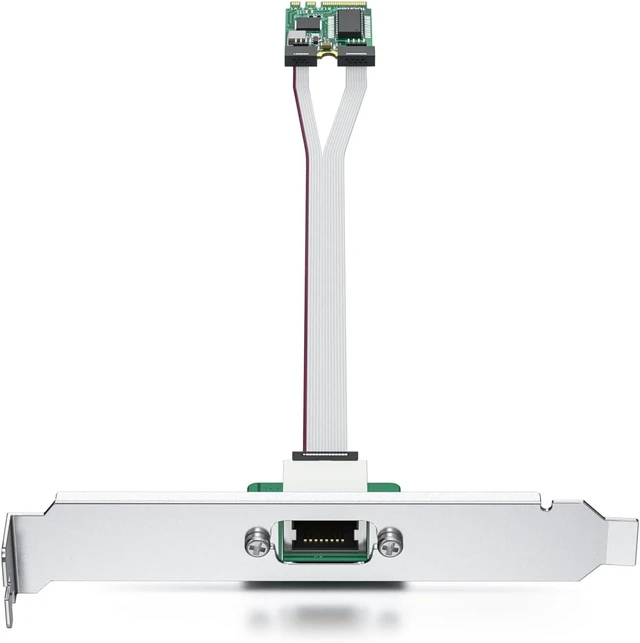 Alt view image 3 of 5 - H!Fiber M.2 A+E Key 2.5G Ethernet Network Card Realtek RTL8125 Controller 10/100/1000/2500 Mbps Single RJ45 Port PCIe X1 with 0.18m(0.59ft) Cable 2.5 Gigabit NIC for Windows/Windows Server/Linux