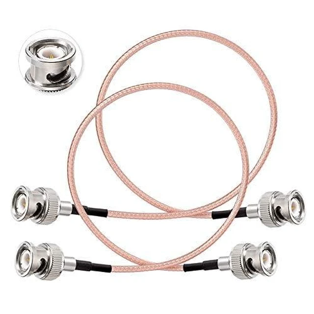 Alt view image 6 of 10 - Superbat BNC Cable BNC Male to Male Connector Coaxial Cable (1ft, 50 Ohm) for Antenna Scanners or Handheld Ham Radios etc. 2pcs