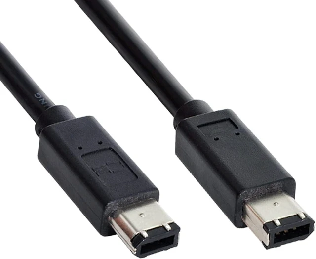 Alt view image 4 of 7 - FireWire IEEE 1394 6 Pin to 6Pin FireWire 400 to 400 6-6 ilink Cable 1.8m Black