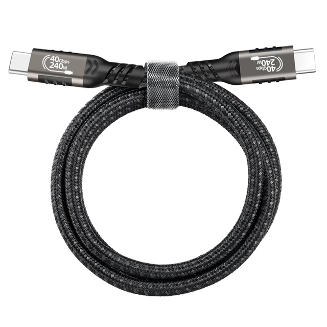 Alt view image 2 of 5 - PDEEY USB C Thunderbolt 4 Cable 3 ft - 240W, 40Gpbs, 8K HD Display, USB 4 Cable Compatible for MacBook, iPhone 15 16 17, iPad Pro, Hub Docking
