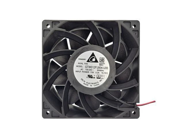 Alt view image 2 of 4 - IP54 High Speed AC Computer Cooling Fan 120mm 12cm New Delta GTW012FU804-U00 AC 100-230V 11W 12038 120X120X38mm 4200RPM 145CFM