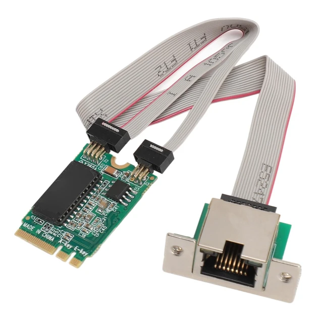Main image of Gigabit Ethernet Network Card - Built in I210AT Chipset,M.2 A E Network Card Bent Pin, Gigabit Ethernet Single Port, RJ45 Server Network Card with I210AT Chip