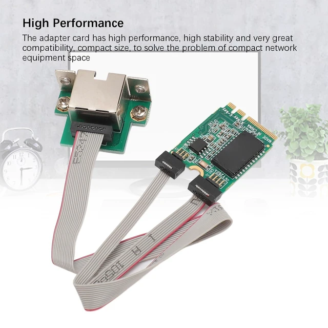 Alt view image 5 of 5 - Gigabit Ethernet Network Card - Built in I210AT Chipset,M.2 A E Network Card Bent Pin, Gigabit Ethernet Single Port, RJ45 Server Network Card with I210AT Chip