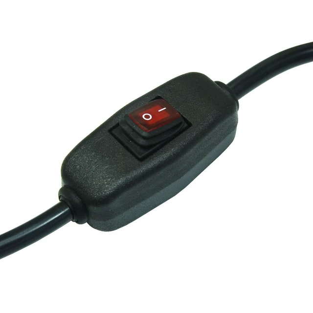 Alt view image 8 of 12 - 6ft 18 Gauge 3 Prong Heavy Duty Replacement Power Supply Cord Cable with Red Indicator LightInline Switch, NEMA 5-15 Plug US SJT 18AWG (10A)