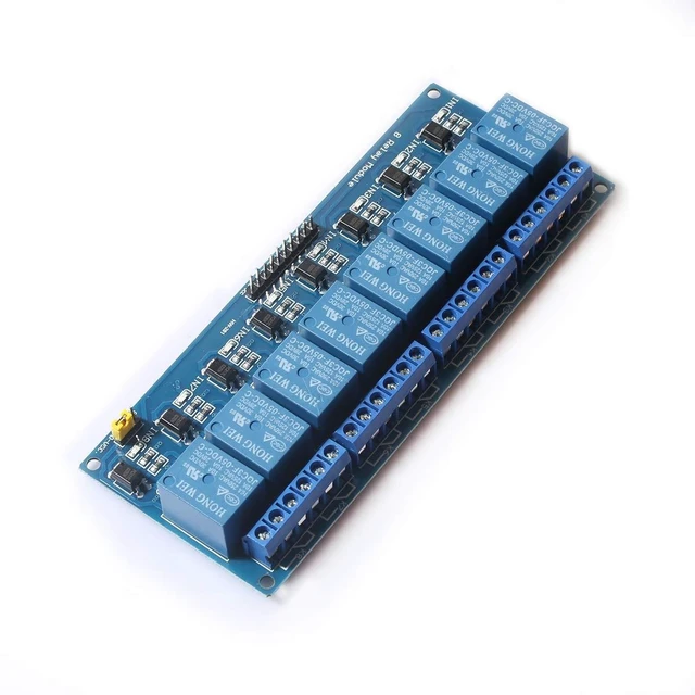 Alt view image 2 of 5 - DEVMO 8 Channel DC 5V Relay Module Board, (2PACK) Electrical Equipments 8-Ch Optocoupler Compatible with PIC AVR DSP ARM MCU PLC Smart Home Control Switch