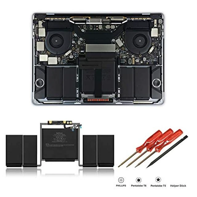 Alt view image 4 of 5 - BatPower A1819 Replacement Laptop Battery for Apple Late 2016 Mid 2017 MacBook Pro 13 A1706 EMC 3071 EMC 3163 Battery MacBook Pro 13" Four Thunderbolt 3 Ports A1706 Apple A1819 Battery 49.2Wh