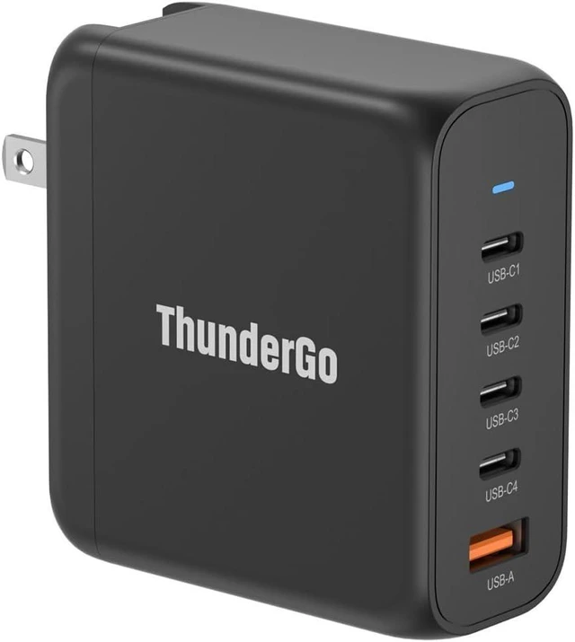 Main image of 140W USB C Wall Charger Fast Charging Station 5-Ports with 4 USB-C Ports +1 USB-A Ports PD & QC 3.0 Fast Charging Adapter for MacBook Pro/Air iPhone 17/16/Pro/ Galaxy and More