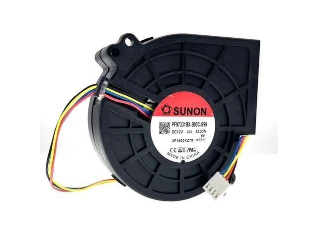 Alt view image 3 of 6 - Blower Fan 97mm PWM 9733 DC 12V 42.00W Original Sunon PF97331BX-B00C-S99 6800RPM High Speed Air Flow Extractor