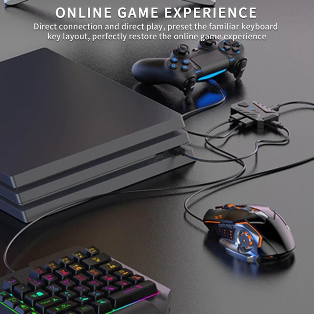 Alt view image 2 of 5 - Keyboard Mouse Converter, Portable USB C Keyboard and Mouse Adapter Delay Game Controllers Adapter Converter for PS3/for /for Xbox360/for Xbox ONE