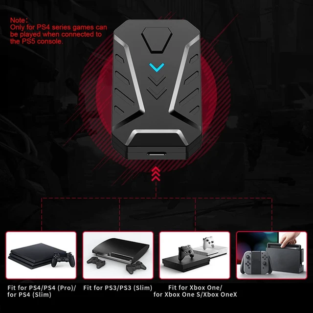 Alt view image 3 of 5 - Keyboard Mouse Converter, Portable USB C Keyboard and Mouse Adapter Delay Game Controllers Adapter Converter for PS3/for /for Xbox360/for Xbox ONE