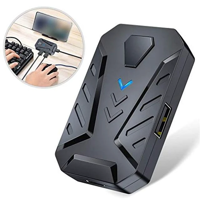 Alt view image 2 of 5 - Mobile Gaming Keyboard Mouse Adapter Converter for PUBG, for Android and for iOS Mobile Phones, Support Bluetooth, with Adjustable Stand(Black)