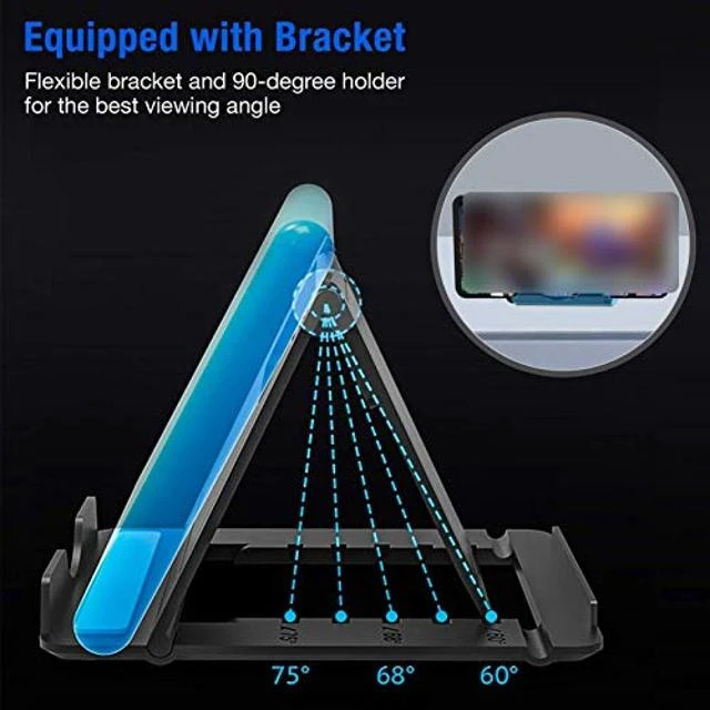 Alt view image 4 of 5 - Mobile Gaming Keyboard Mouse Adapter Converter for PUBG, for Android and for iOS Mobile Phones, Support Bluetooth, with Adjustable Stand(Black)